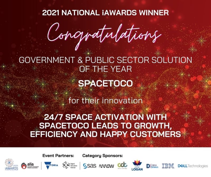 SpacetoCo wins the Government and Public Sector Solution of the year at the National iAwards 2021